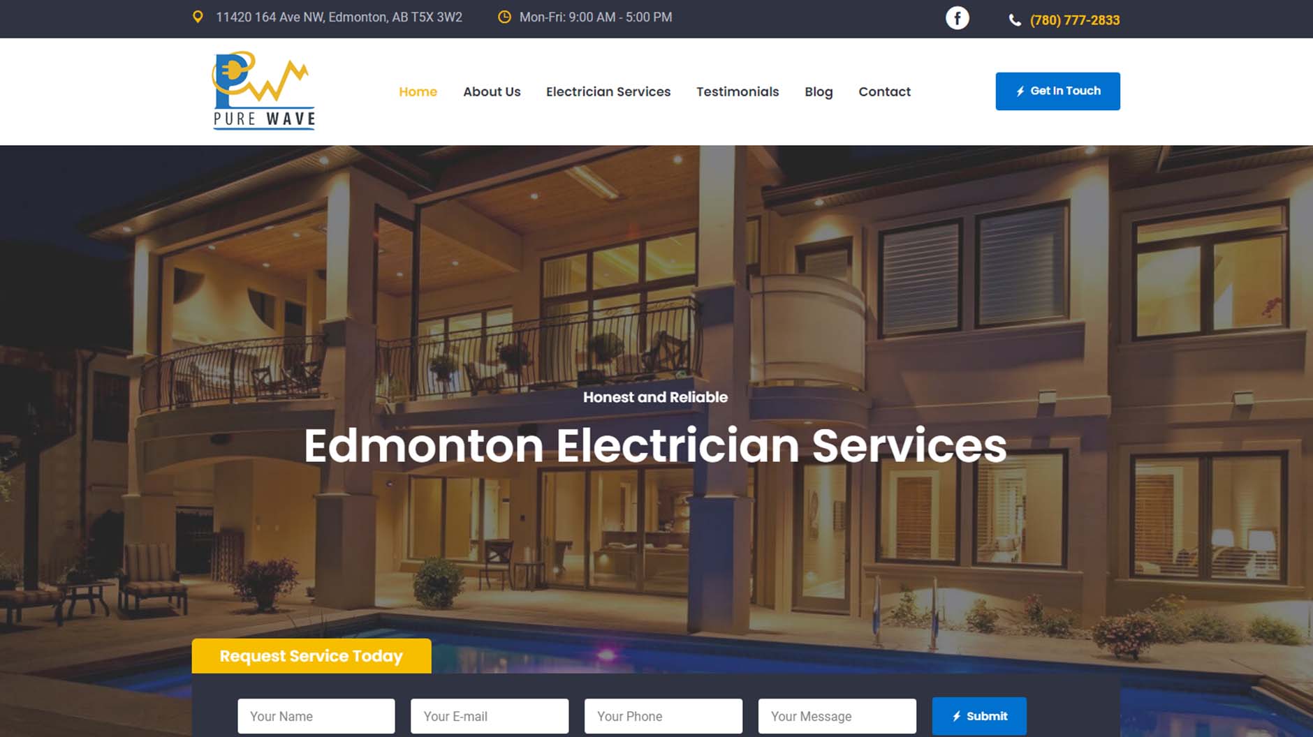 Website Design - Pure Wave Electric