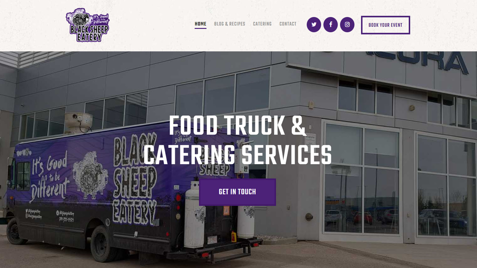 Website Design - Black Sheep Eatery