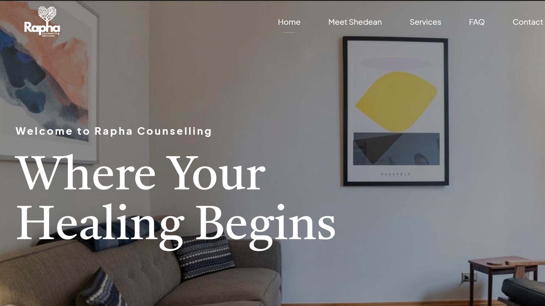 Website Development - Rapha Grief Counselling